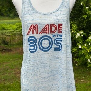 Blue and Red 'Made in the 80s' Tank Top XL Bella Canvas Like New